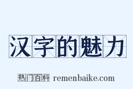汉字的魅力是什么意思的图片